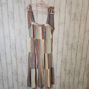 🥳Free Assembly Cotton Striped Sleeveless Dress Large